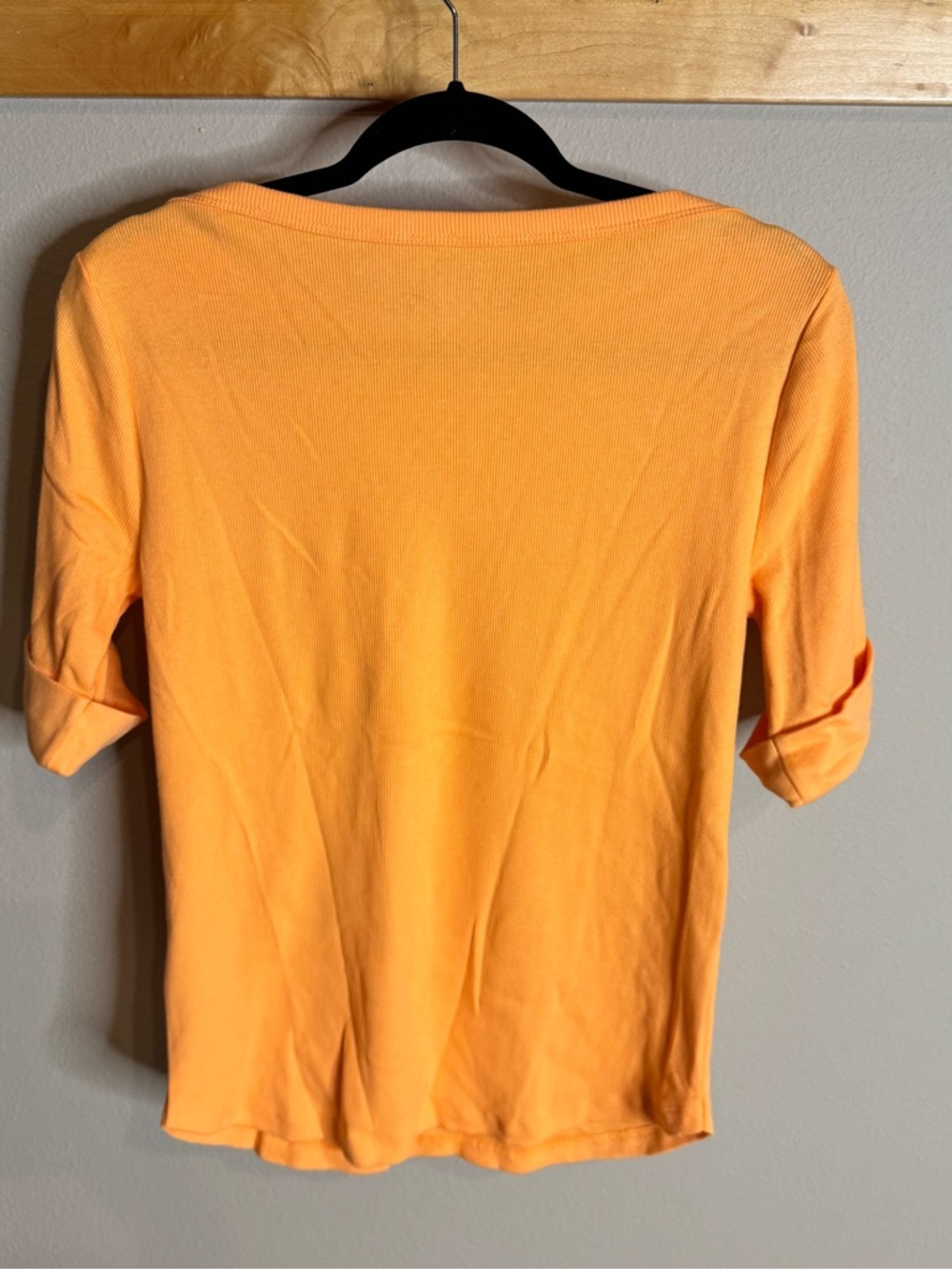 Talbots Orange Short Sleeve Boatneck Top - Picture 3 of 3